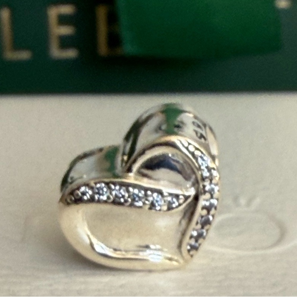 Pandora Silver and CZ’s Wrapped Heart Charm RETIRED VINTAGE